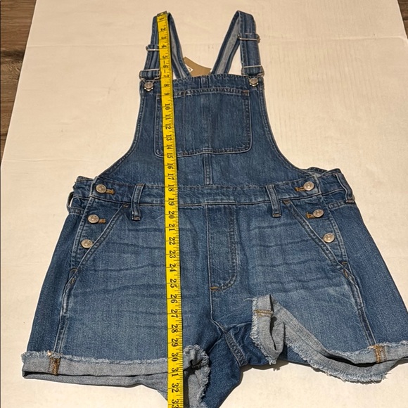 Madewell Fair TradeBlue Denim Short Overalls/Shortalls Size M NWT - Picture 4 of 6